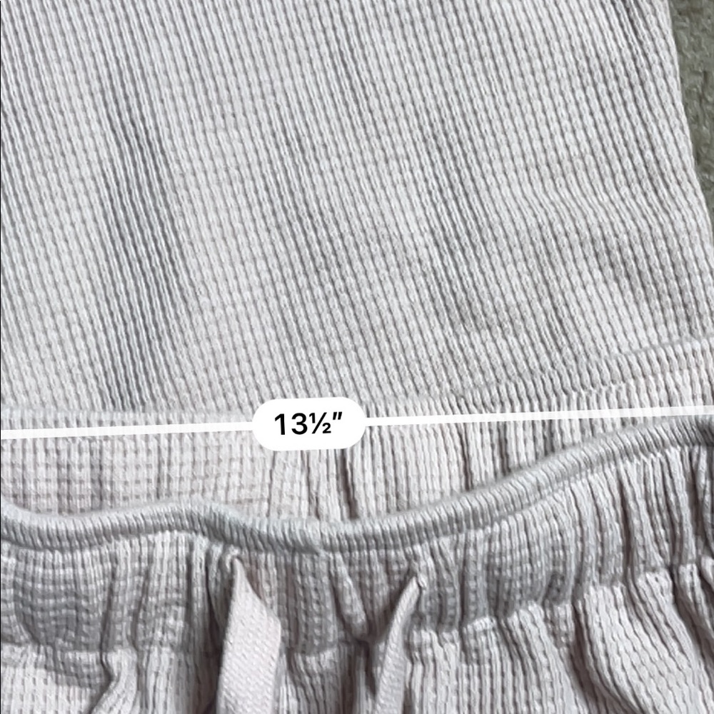 Blush pink waffle knit lounge wear pajama set - Picture 6 of 6